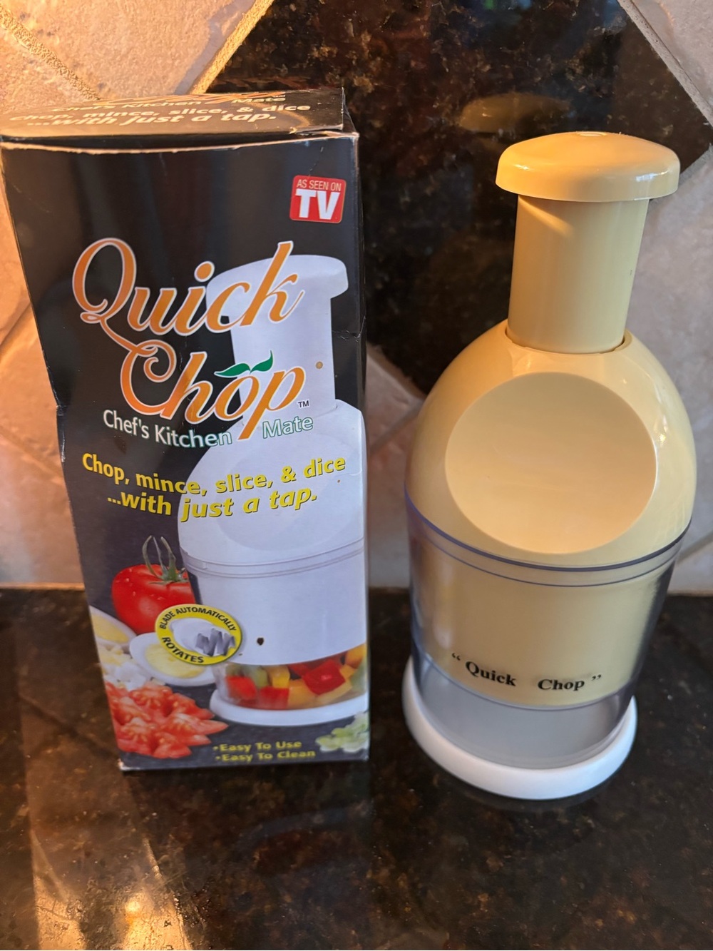Chef's Kitchen Mate - Quick Chop Yellow Food Chopper